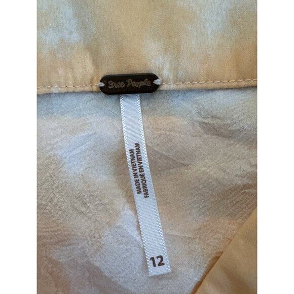 Free People Martine Flirt Tie Dye Skirt Peach Side Zip Light 12 - Picture 5 of 7